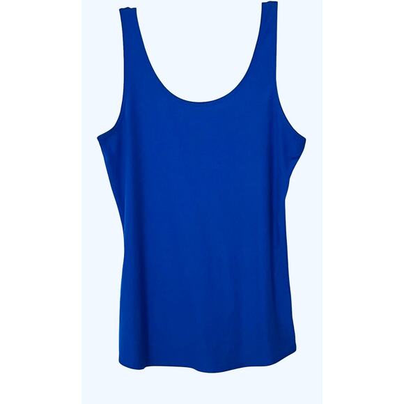 NO BO SLEEVELESS, ROUND NECK PULL-OVER TANK TOP, JUNIORS, XXL (19), SOLID BLUE - Picture 4 of 9